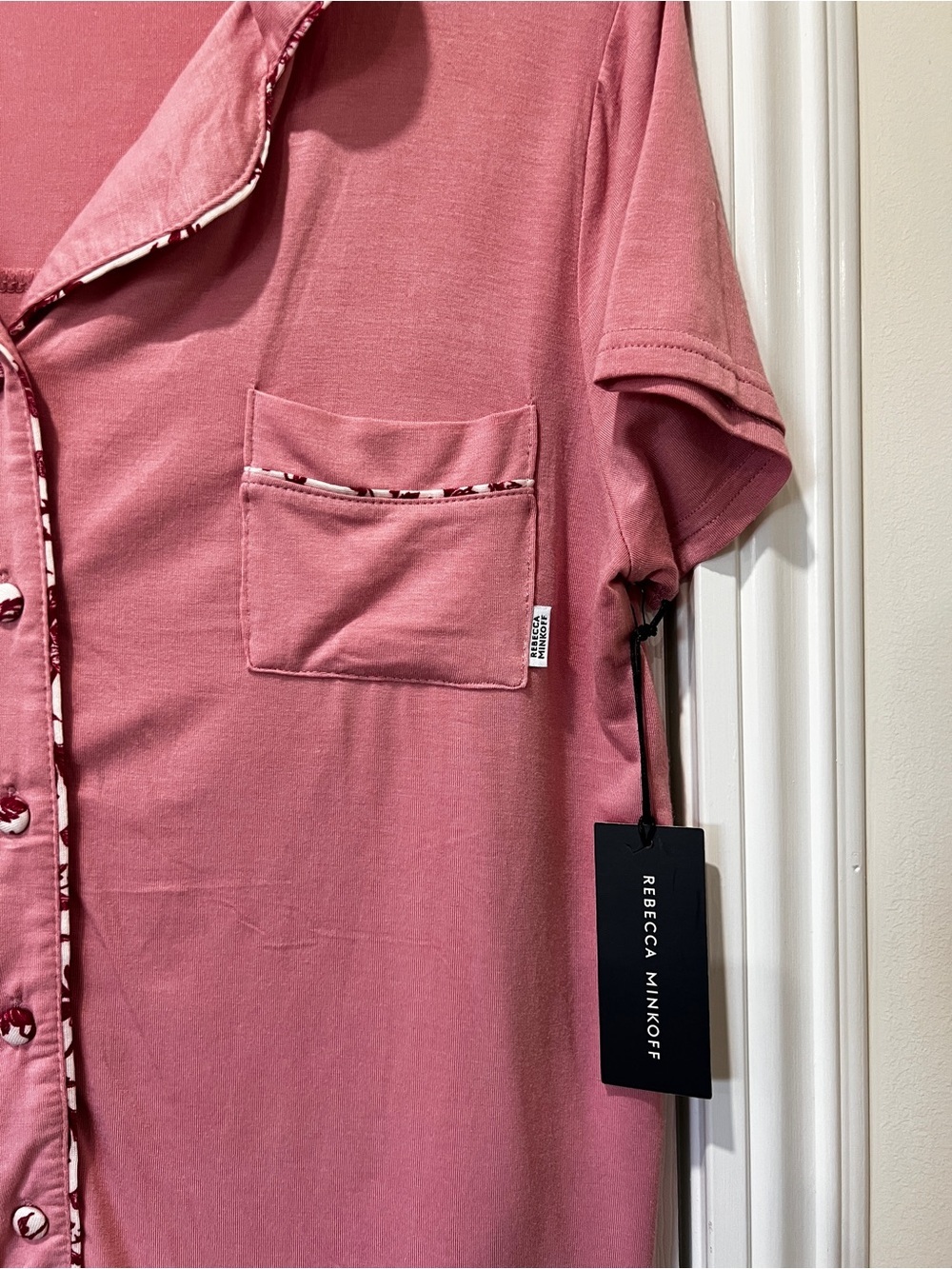 Rebecca Minkoff 2 Piece Sleepwear Set Pajama Modal Super Soft Size Small Pink - Picture 9 of 13